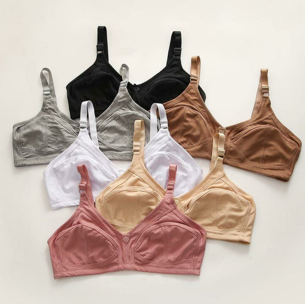 Pack of 3 Piece Pure Stretch Cotton Bras