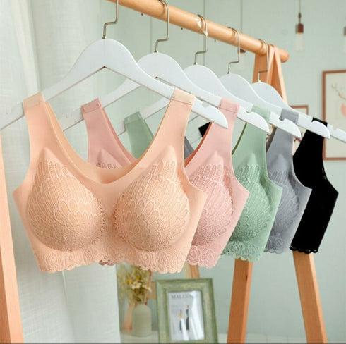 Women Top Vest Seamless Comfort Push Up Bra Shapewear Stretch Comfy Crop Sports Bra
