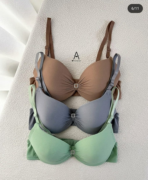 50% OFF | Luxury USA-Imported Push-Up Bra | Soft Ribbed Lift Bra