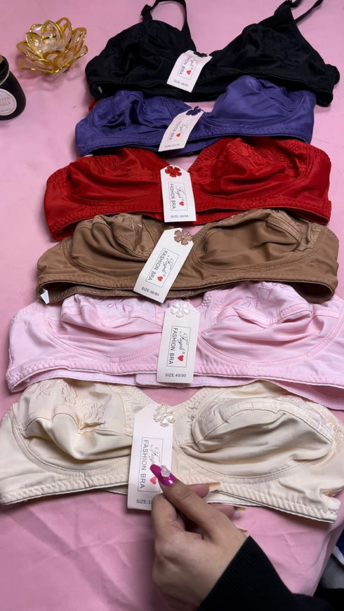 Imported Malai Jersy Embriodery Bra